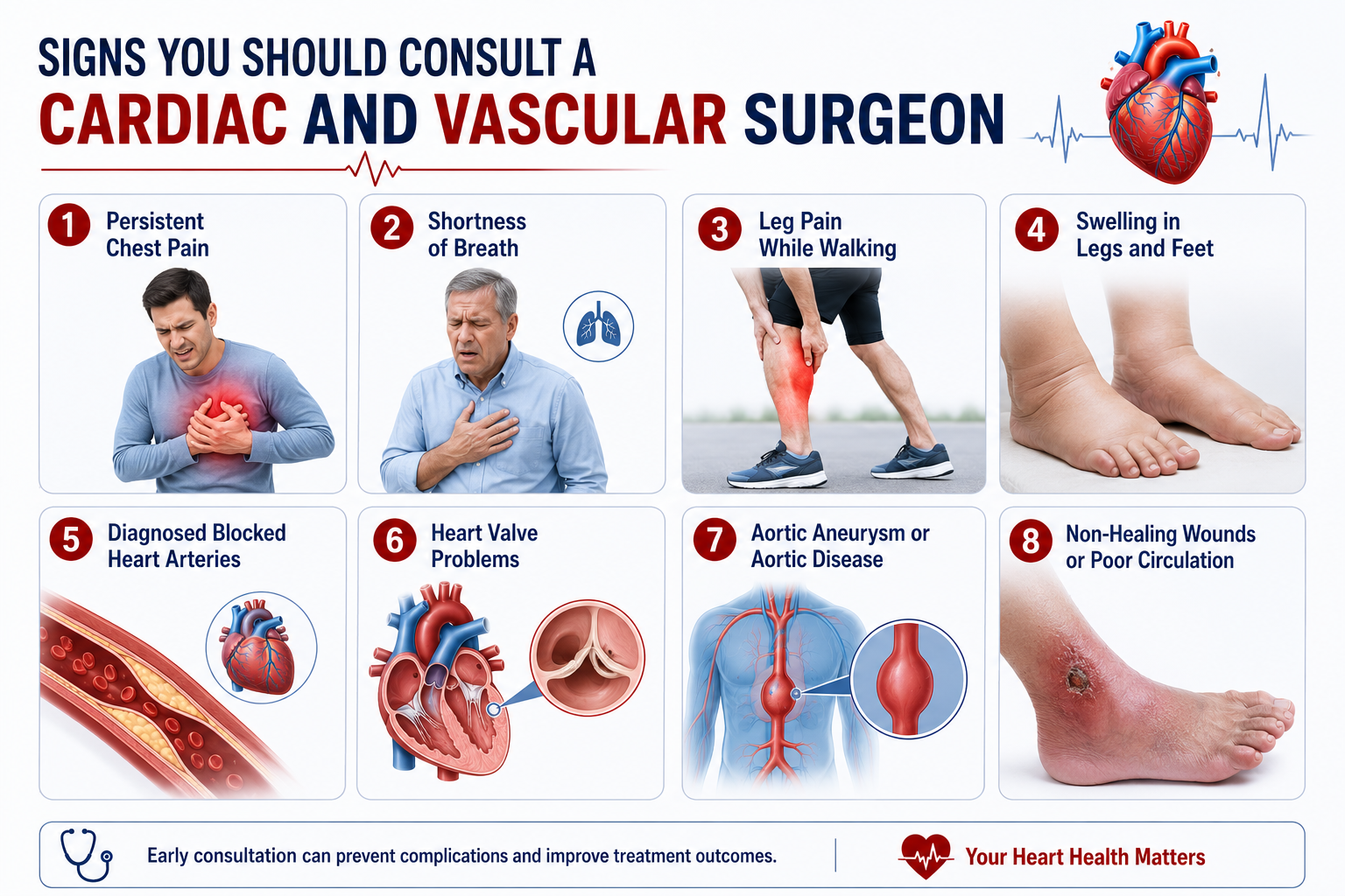 Signs You Should Consult a Cardiac and Vascular Surgeon