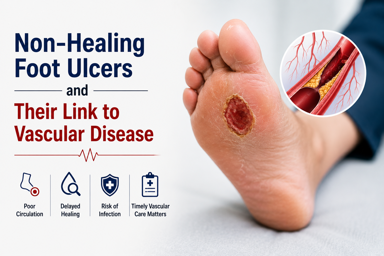 Non-Healing Foot Ulcers and Their Link to Vascular Disease